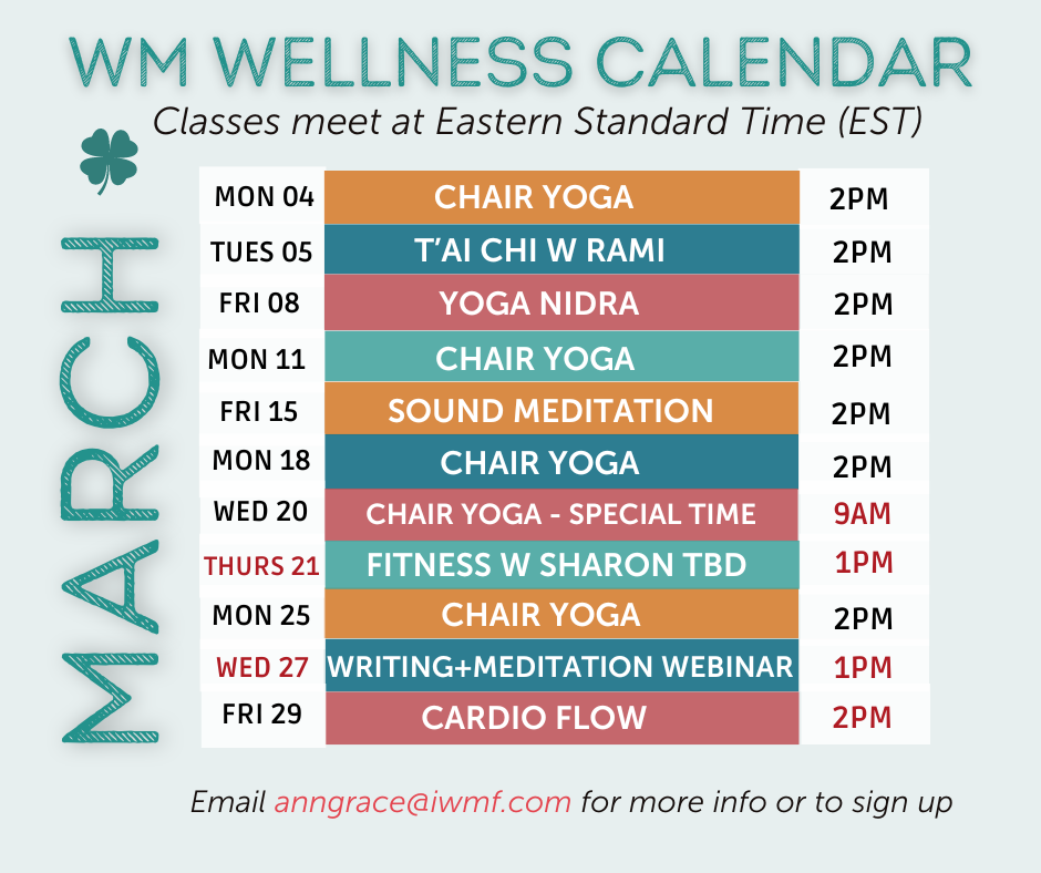 March Wellness Calendar