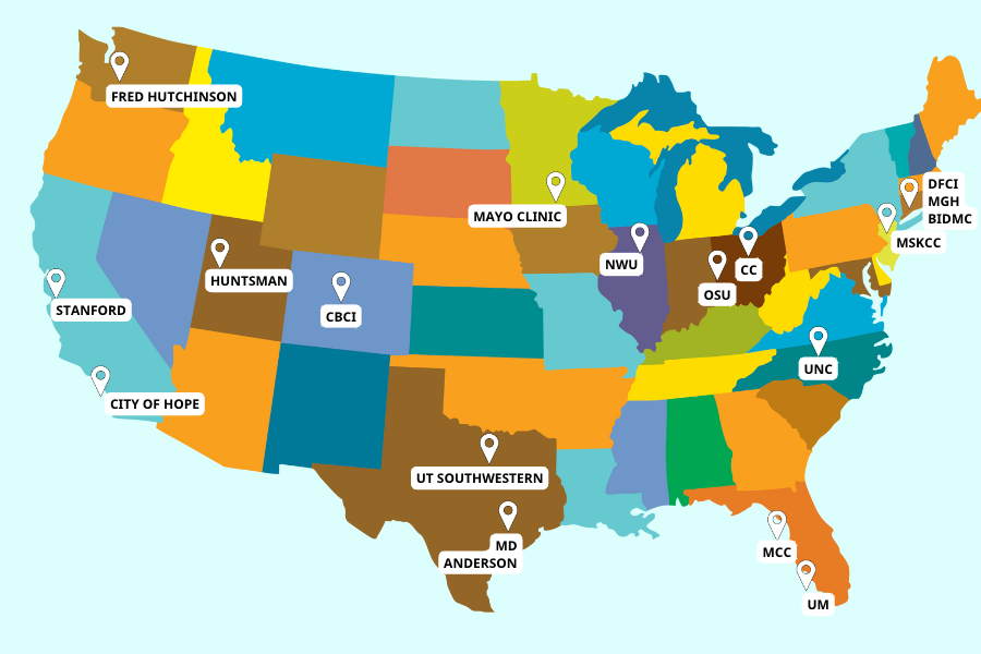 US map of WM-Net locations